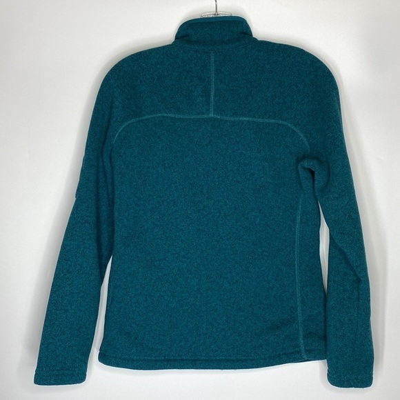 Eddie Bauer Blue Full Zip Fleece Sweater Sweatshirt Size PM - Picture 2 of 5